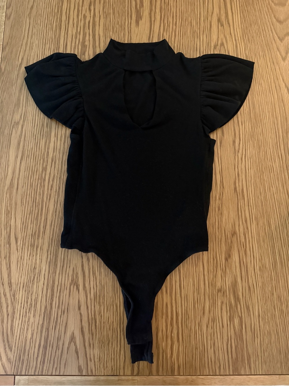 The Impeccable Pig Black Flutter Sleeve Kids Bodysuit